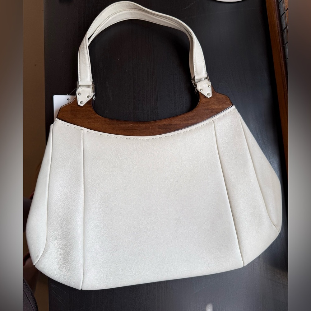 VGC Authentic Salvatore Ferragamo Bag with wooden accent handles!
